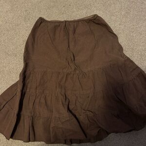 Brown Tiered Women's Skirt
